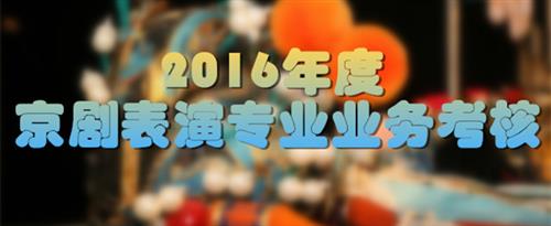 搞鸡巴网站国家京剧院2016年度京剧表演专业业务考...